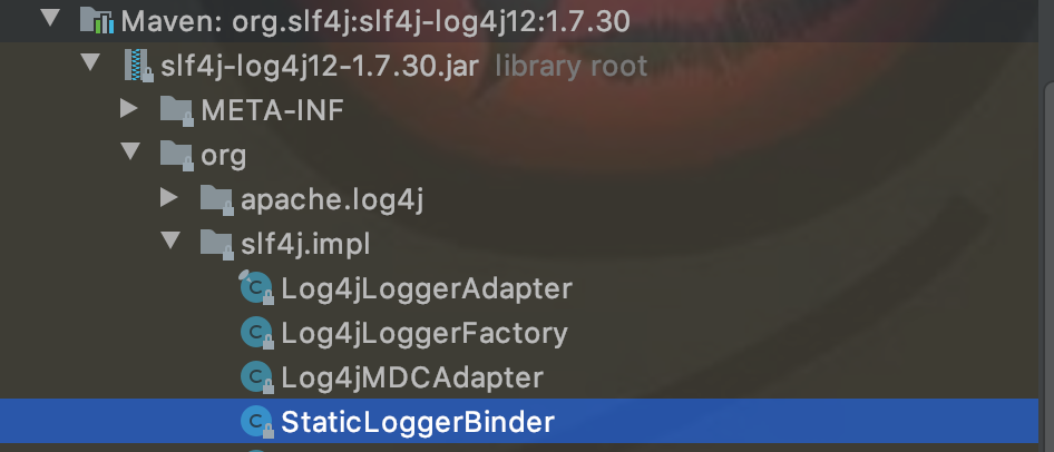 log4j的StaticLoggerBinder