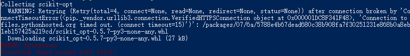 python-pip-warning-retrying-retry-total-4-connect-none-read