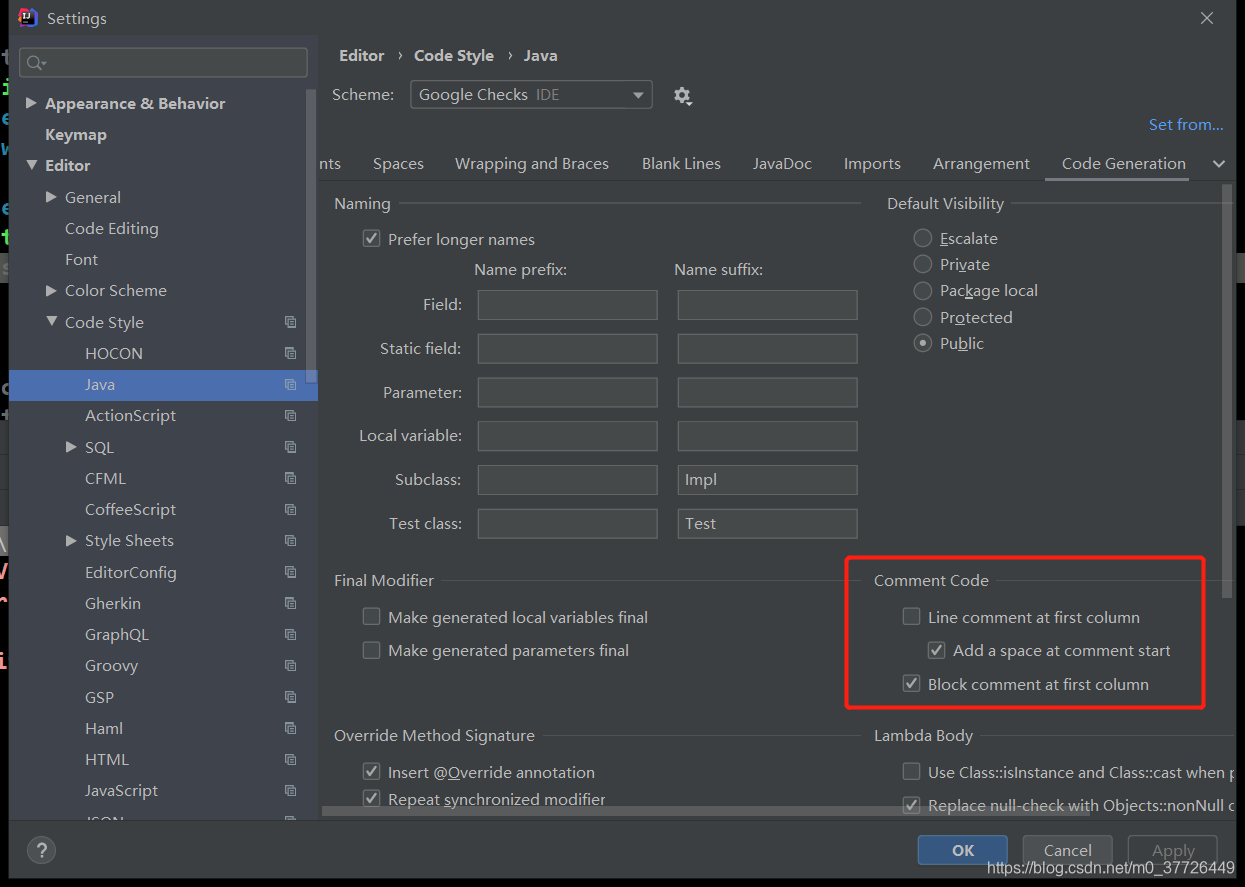 Checkstyle Code.google IDEA 配置_idea代码格式配置-CSDN博客