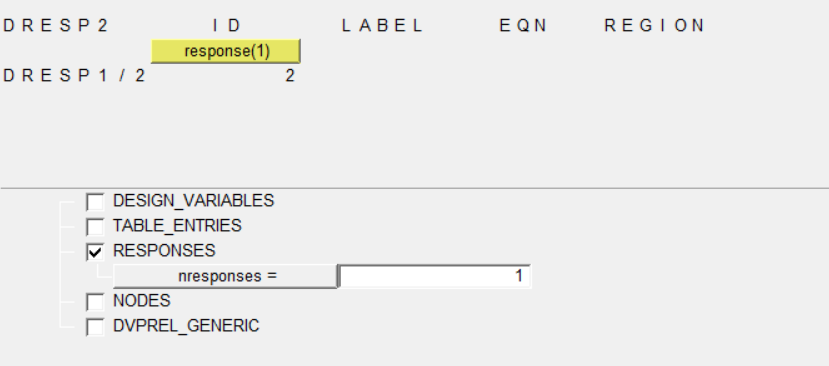 optistruct中的DRESP2响应设置