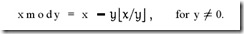 取模运算的数学定义