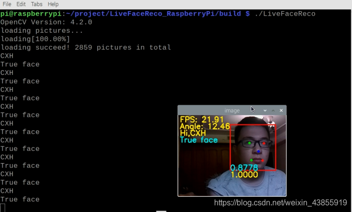 [树莓派]人脸识别+活体检测 加载2800+人脸数据还能达到20FPS！