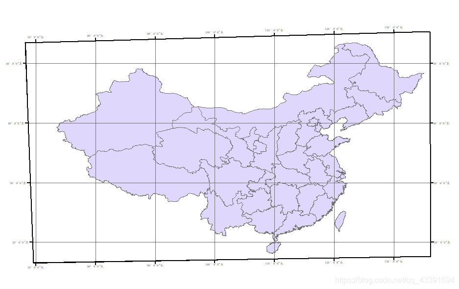 ArcMap投影后的数据添加经纬网