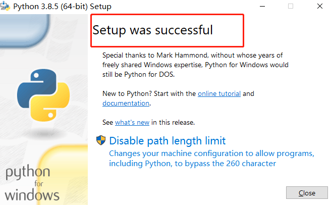 最新版 Windows10上安装Python 3.8.5的步骤/教程/指南_pathon3.8.5安装过程-CSDN博客