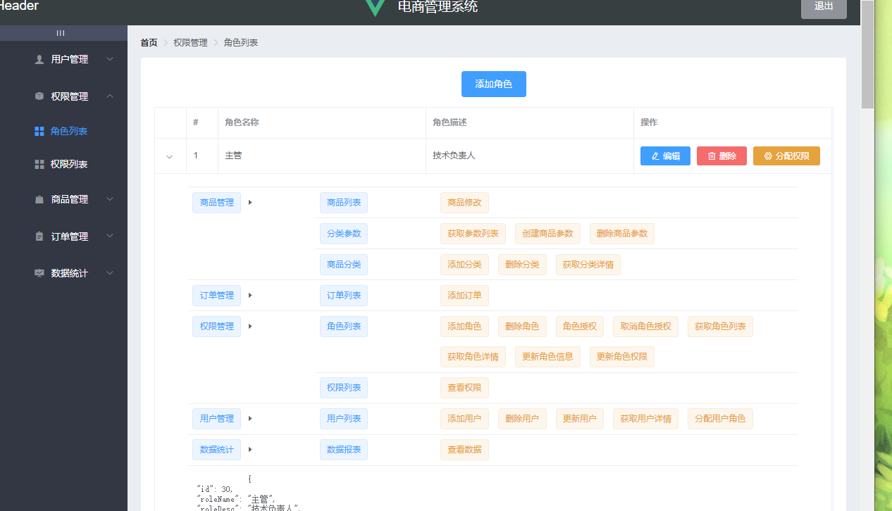 前端学习（1927）vue之电商管理系统电商系统之美化一层循环的UI结构for循环渲染第三层结构