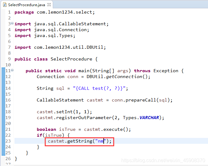 Java Database Connectivity——6. 使用 CallableStatement 接口调用存储过程 ...