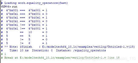 Verilog 常用操作符,以及$display系统函数 ModelSim 仿真_modelsim $display-CSDN博客