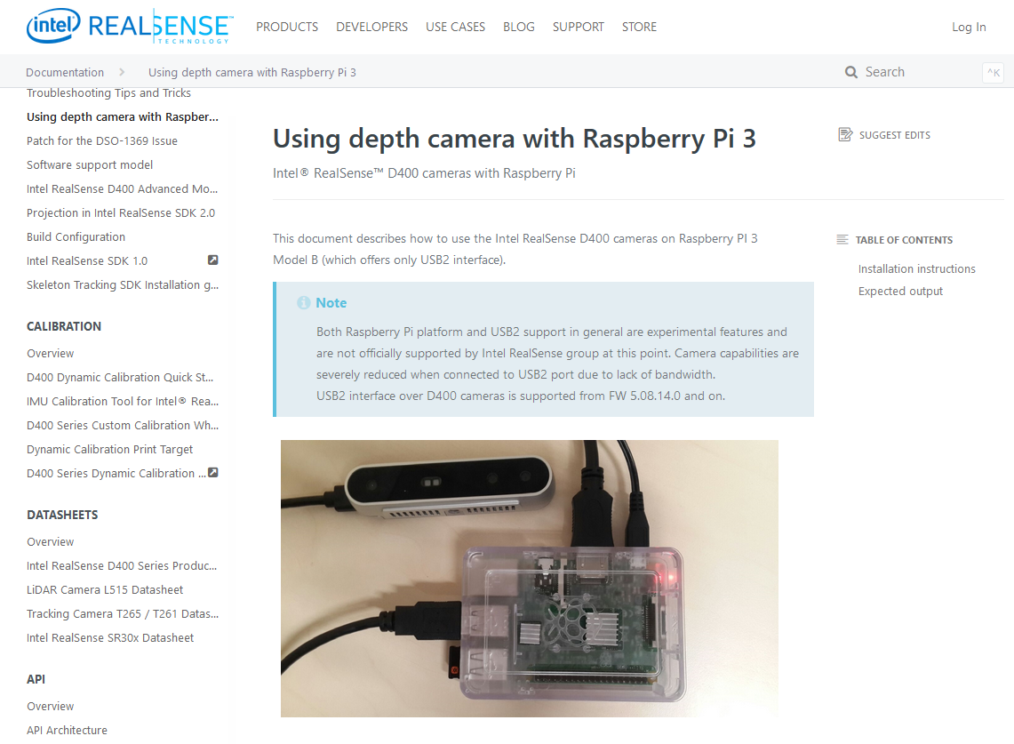 realsense官网的在树莓派上使用realsense教程_树莓派 realsense coded light depth no such
