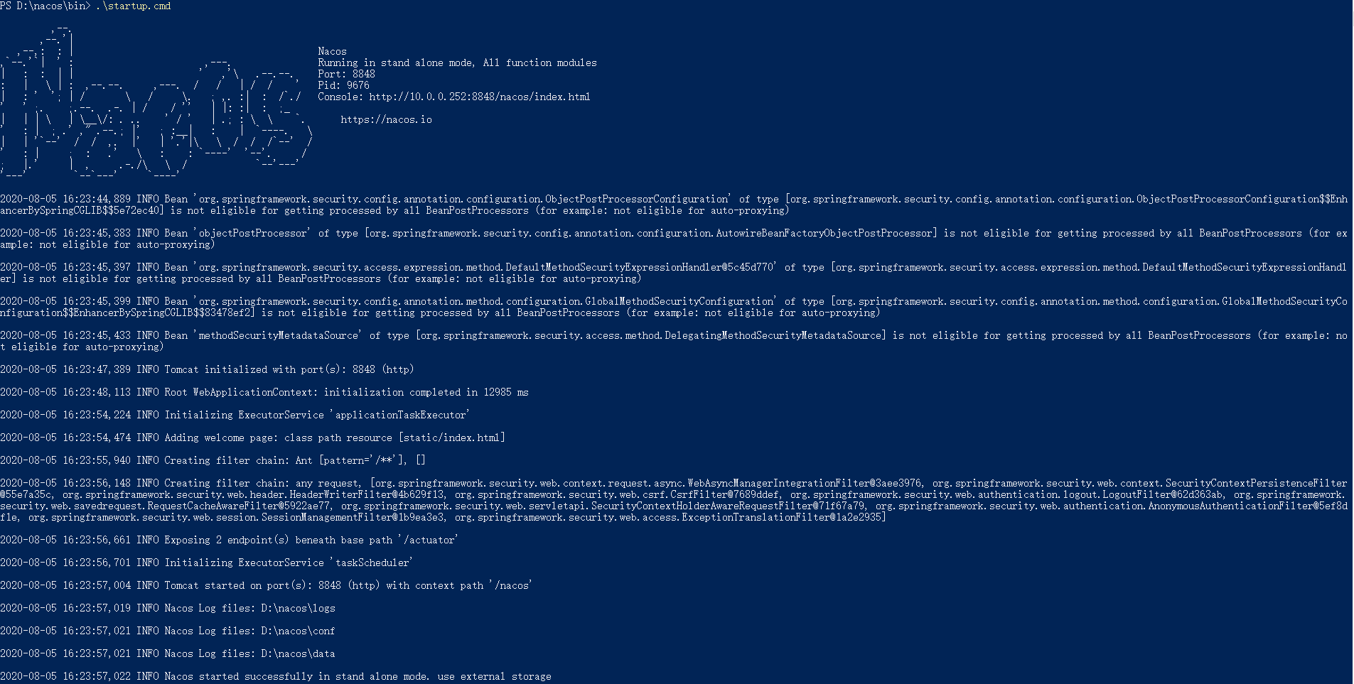 nacos启动报错java.io.IOException java.lang.IllegalArgumentException db.num