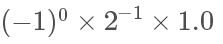 −1)0×2−1×1.0(−1)0×2−1×1.0 。