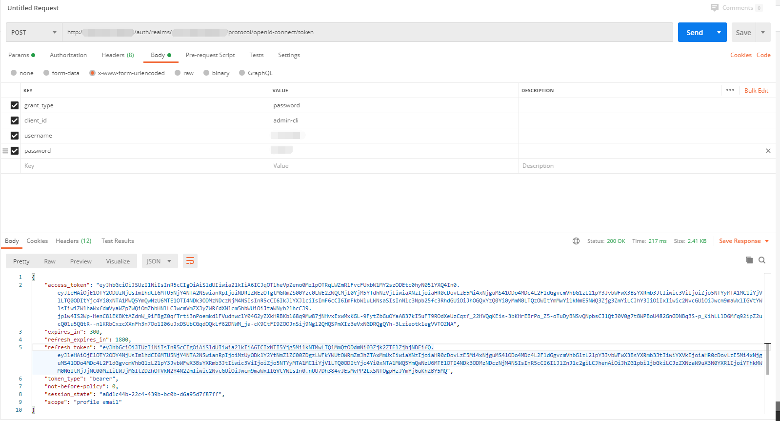 keycloak 使用 postman 获取 token 信息_keycloak通过postman获取tokenCSDN博客