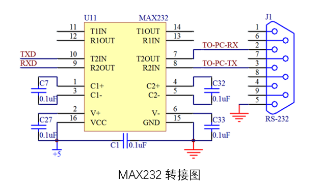 uart串口接线图图片