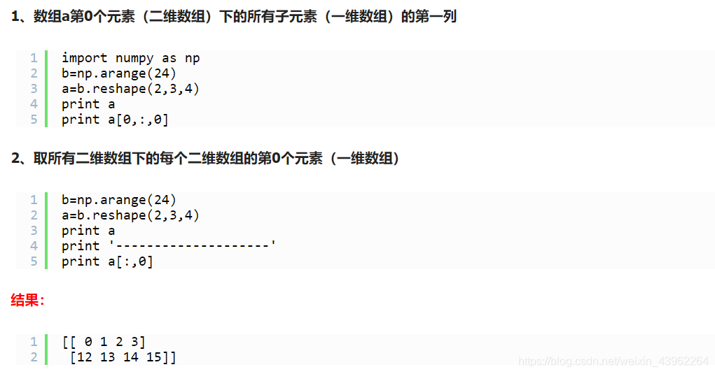 Python的高维数组切片操作合集 Weixin 的博客 Csdn博客