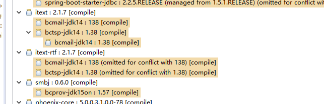 Java Itext包与smbj包中的bcprov版本冲突异常_class "org.bouncycastle.asn1 ...