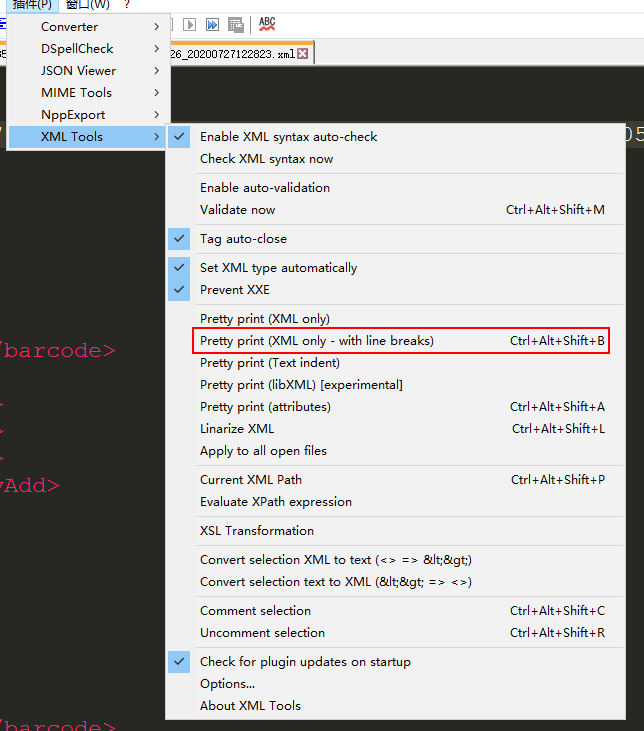Notepad++ 依照xml格式进行格式化显示_note paid将xml格式CSDN博客
