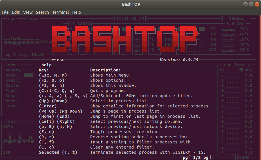 Bashtop – Linux的资源监视工具插图3