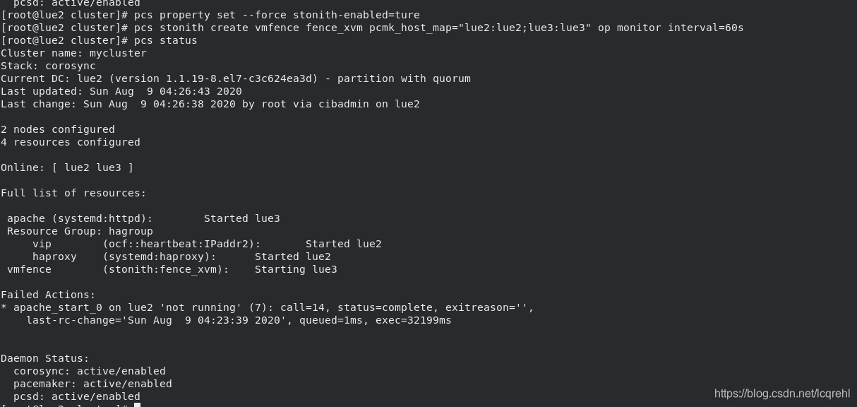 Linux项目实战---pacemaker、corosync和fence实现高可用_lcqrhel的博客-CSDN博客
