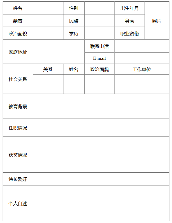 HTML5个人简历模板制作