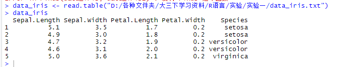 R语言实验1