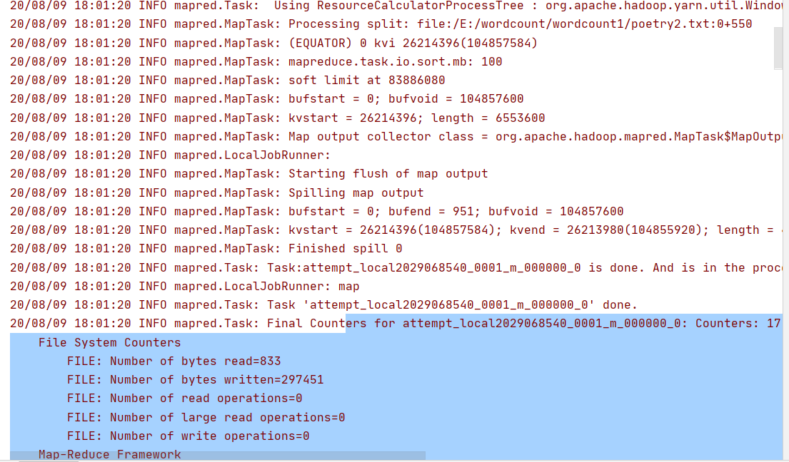 wordcount在本地运行报错解决