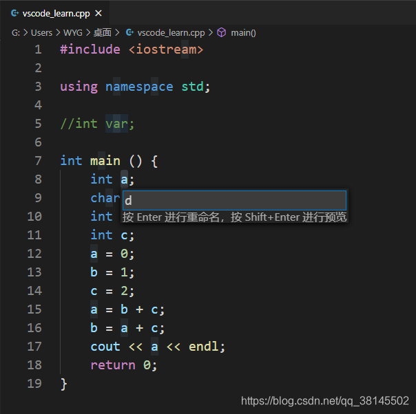 VisualStudio Code 同时重命名变量多光标替换字符串_在visual studio 