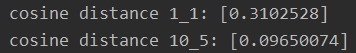 python批量计算cosine distance