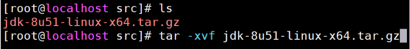 tar  -xvf  jdk...