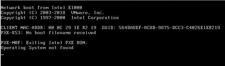 operating system not found
