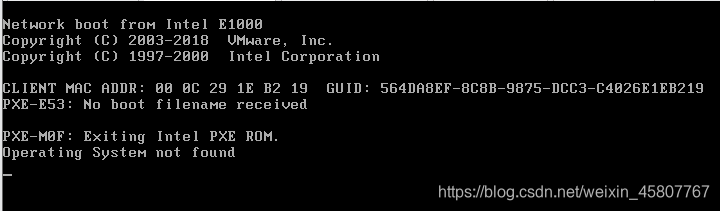 operating system not found