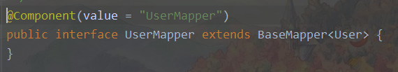 在Mapper接口上添加@Component注解