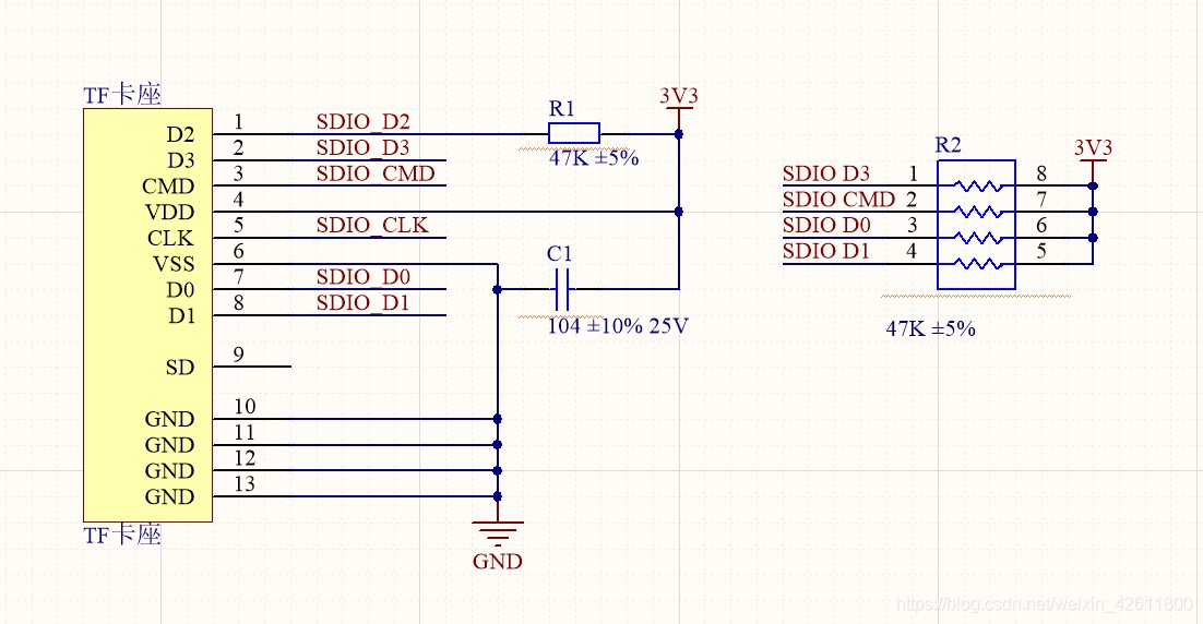 Micro SD卡（TF卡）封装和原理图总结