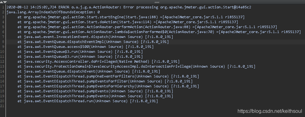 Jmeter Error processing org.apache.jmeter.gui.action.Start_error o.a.j ...