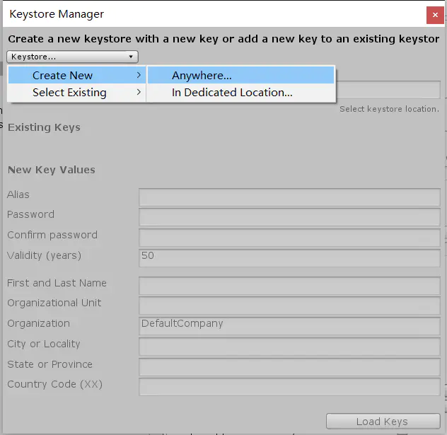 Unity打包安卓默认使用的keystoreCSDN博客