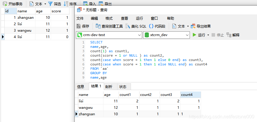 mysql count方法的高级用法示例:_count(1) as count-CSDN博客
