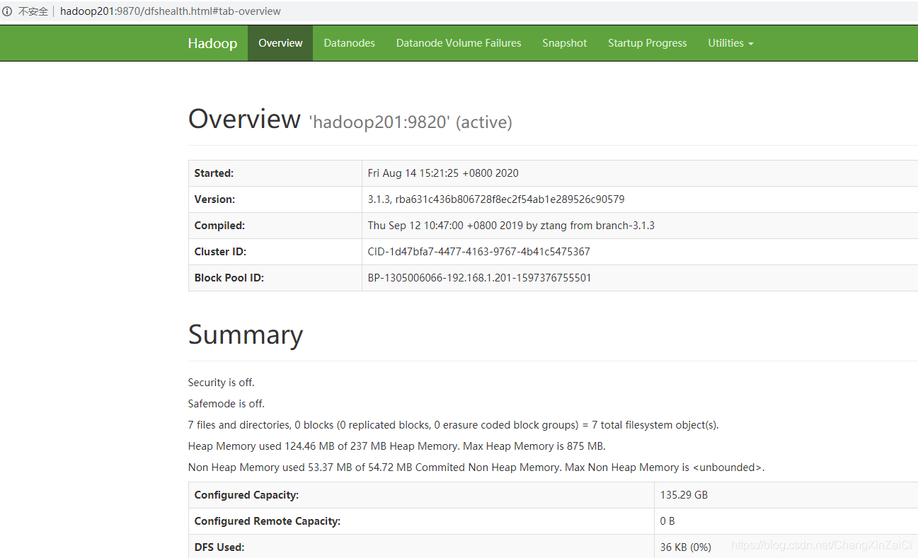 haoop启动正常,但上不去网页hadoop102:9870