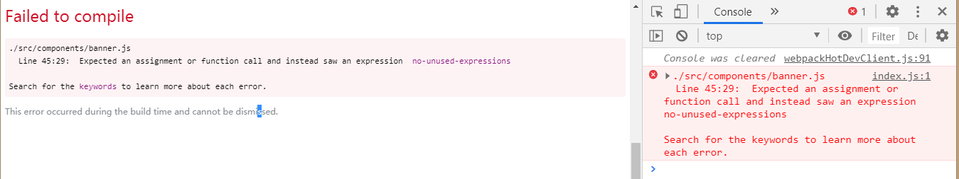 assignments should not be made from within sub expressions