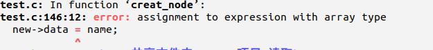 error assignment to expression with array type char