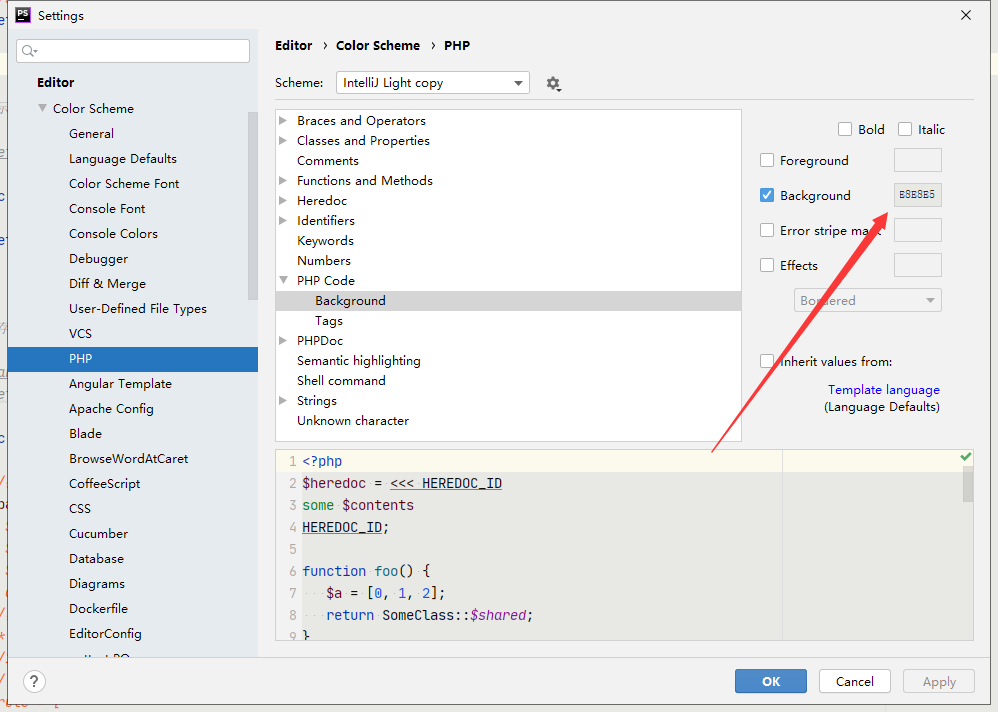 PHPStorm修改代码区域背景颜色_u011436748的博客-程序员宅基地- 程序员