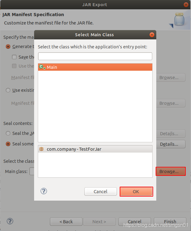 选择Main class