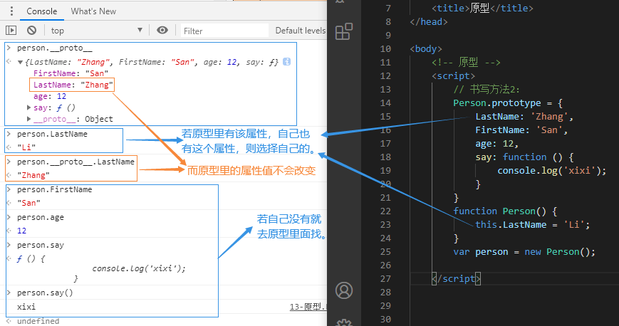 JavaScript 原型和原型链的定义和使用 