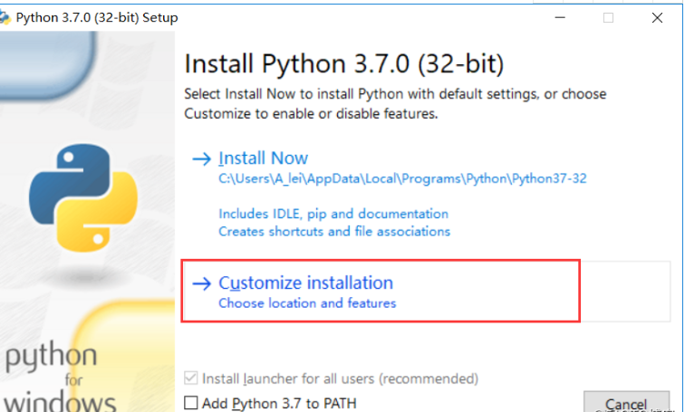 在windows10下安装python 配置环境变量 Windows10