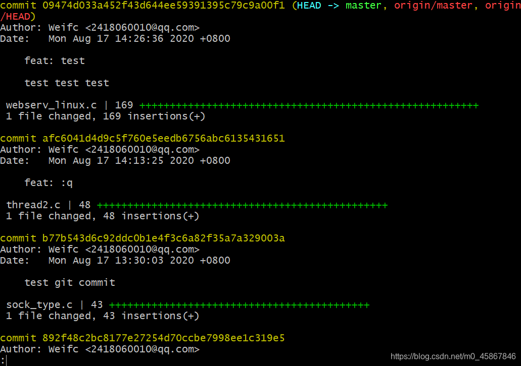 Git 版本管理之git神器查看commit的信息_git当前commit id-CSDN博客