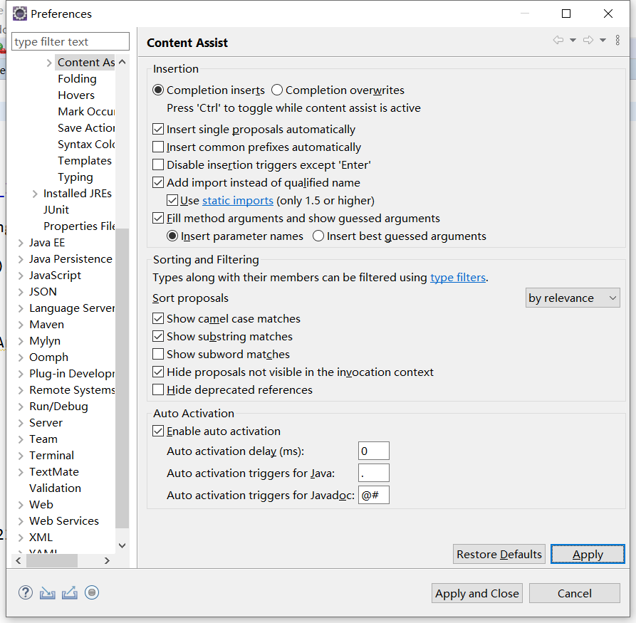 Eclipse adds automatic code completion + alignment function ...