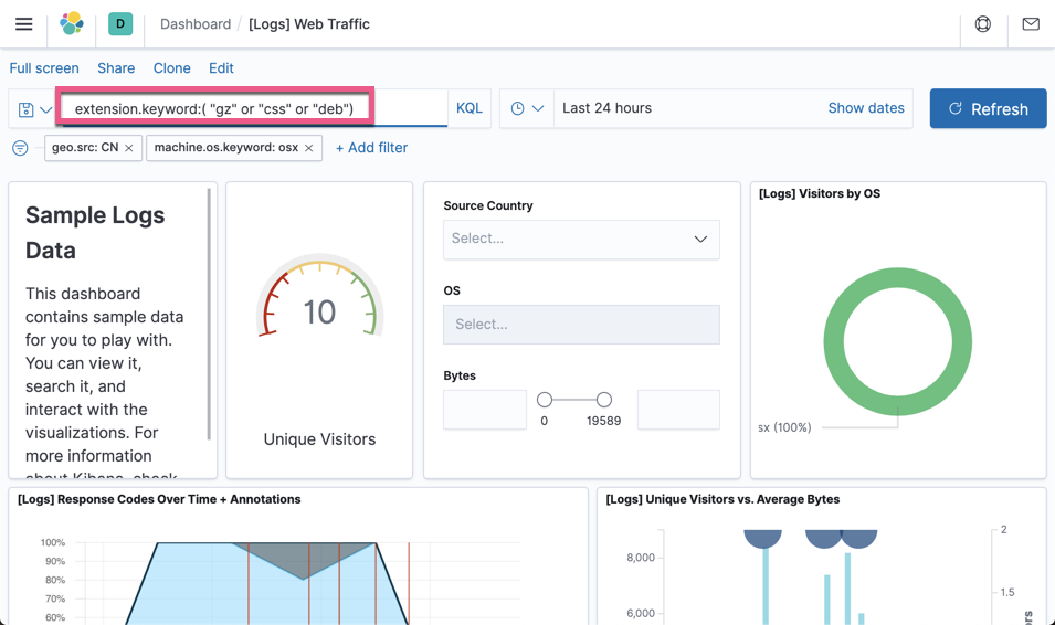 Kibana：使用 drilldown 从一个仪表板切换到另外一个仪表板