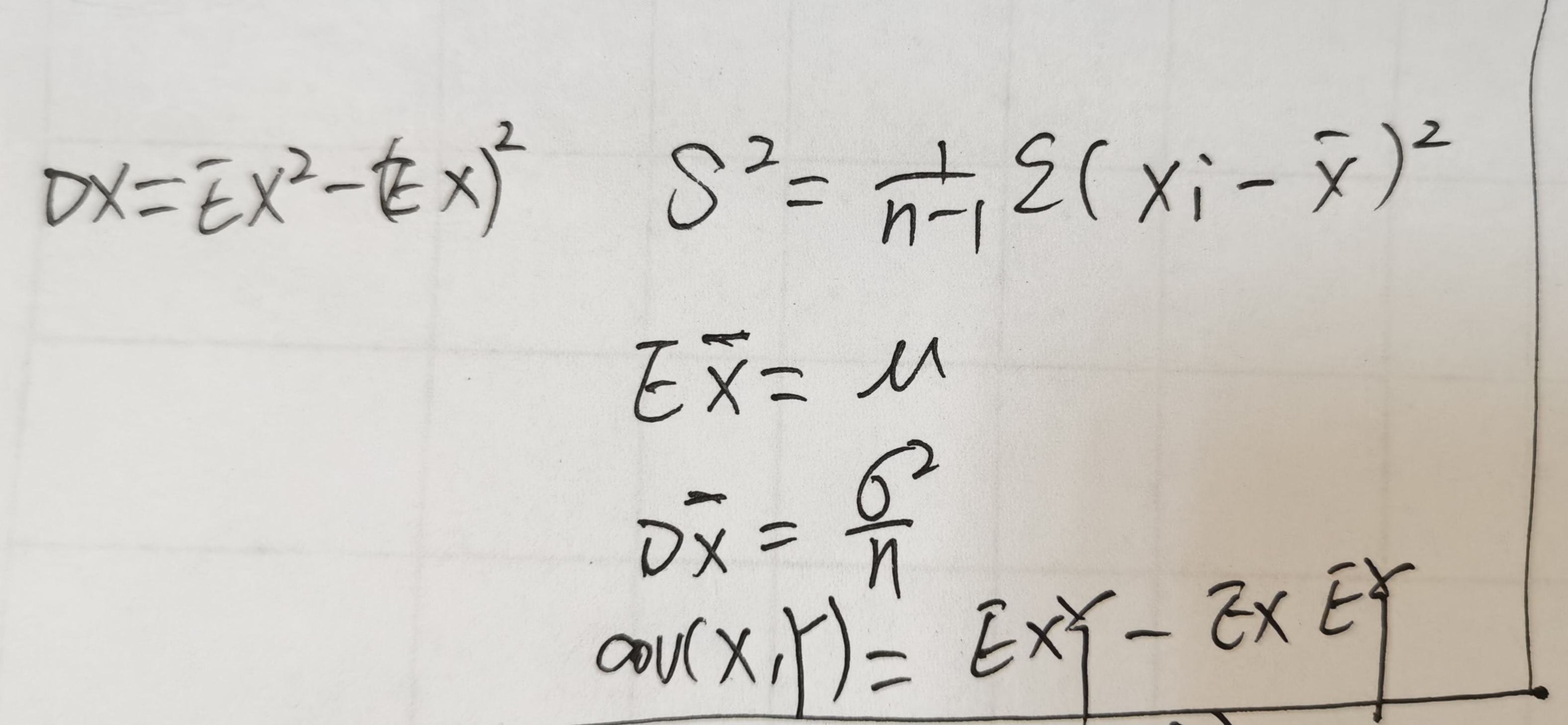 样本方差的期望推导过程_各种分布的期望和方差表