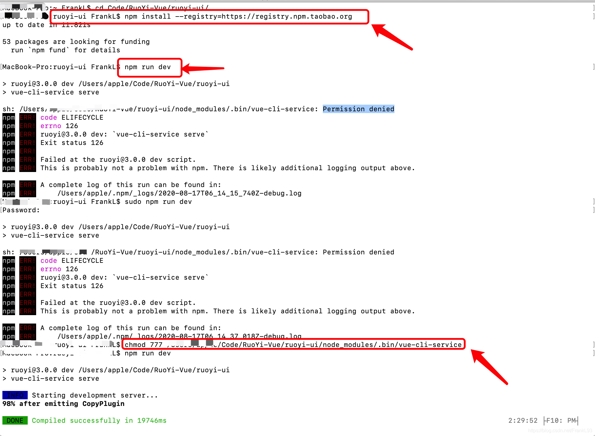 Vue启动中node Js命令终端包错提示permission Denied 感性的理科弗兰克刘的博客 Csdn博客 Bash D Nodejs Npm Permission Denied Vue启动中node Js命令终端包错提示permission Denied 感性的理科弗兰克刘的博客 Csdn博客 Bash D Nodejs Npm Permission Denied