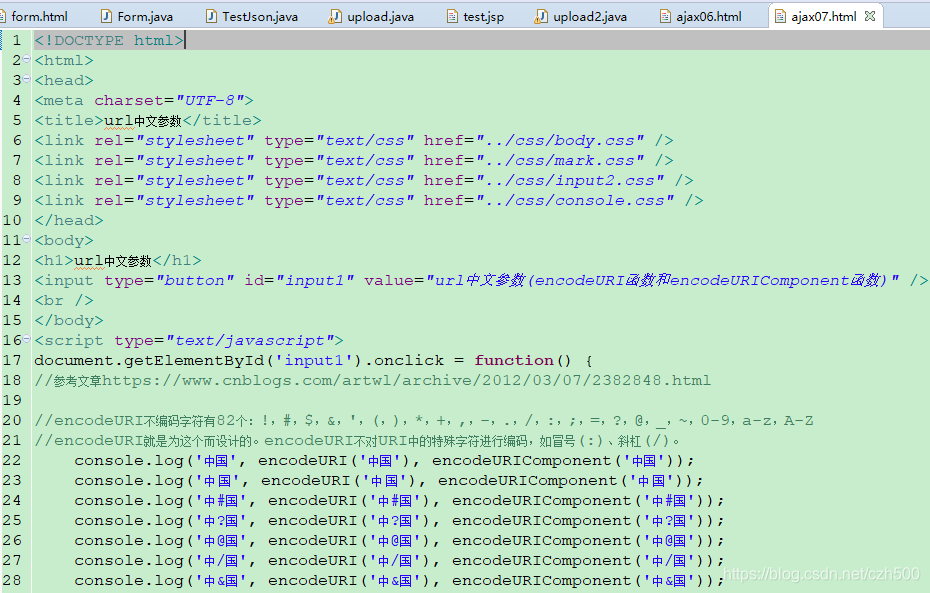 javaScript中url中文参数(encodeURI函数和encodeURIComponent函数)_js url带参数 ecodeuri ...