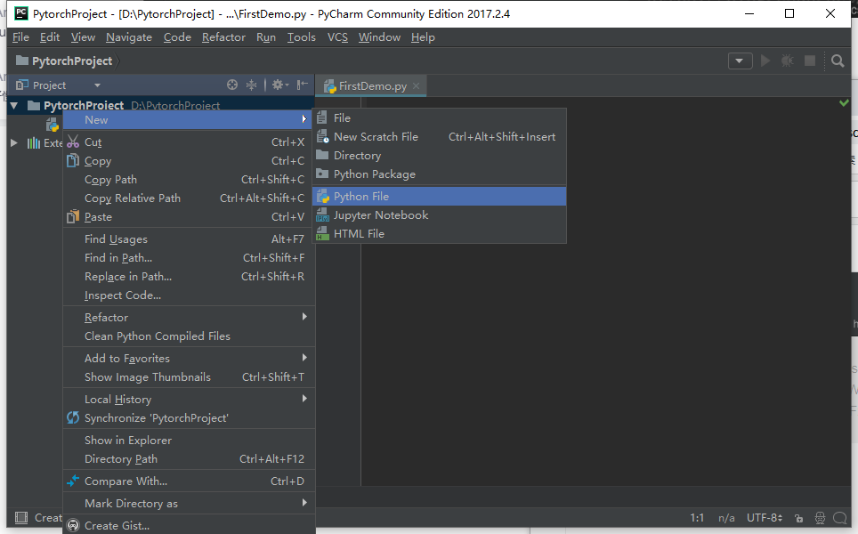 win10 cpu anaconda3 pytorch pycharm配置