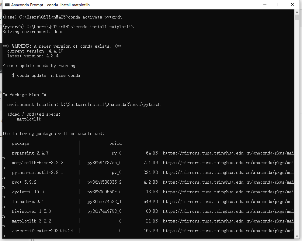 win10 cpu anaconda3 pytorch pycharm配置