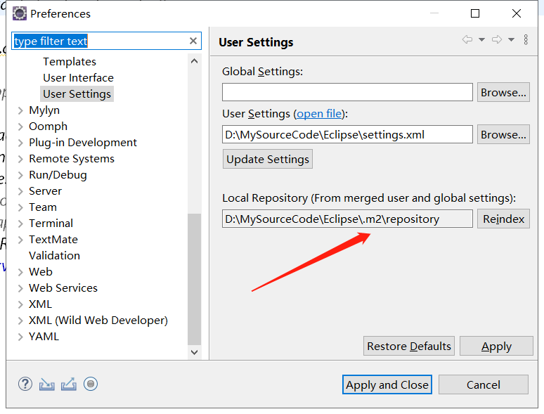 Eclipse中修改Maven的settings.xml文件_ecilpse改.setting文件CSDN博客